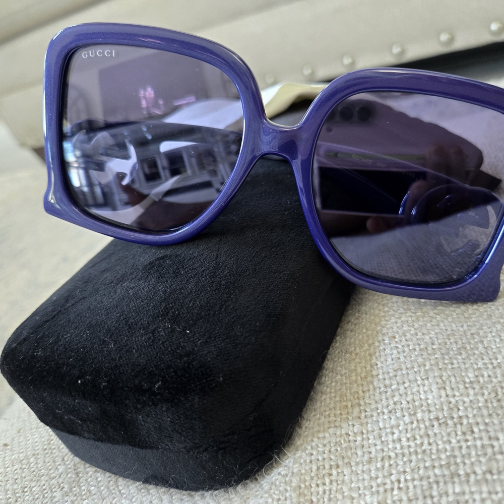 Gucci Purple Sunglasses 58mm Square Sunglasses By Gucci